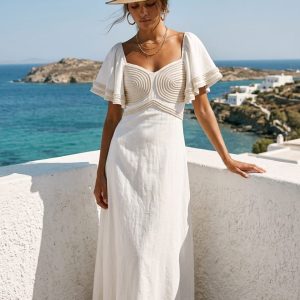 Vestido Largo Blanco Ibiza para Mujer