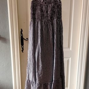 Bata de romería vichy negro
